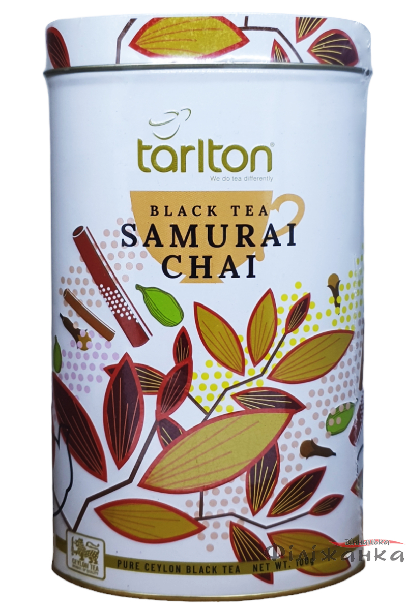 Чай Tarlton Самурай черный OP1 в со вкусом специй металлической банке 100 г (58844)