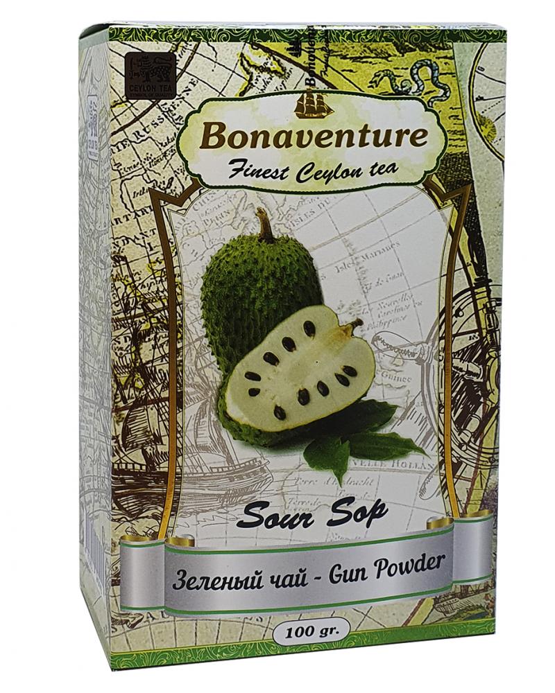 Чай Bonaventure Sour Sop Ганпаудер зелений з саусепом 100 г (1751)