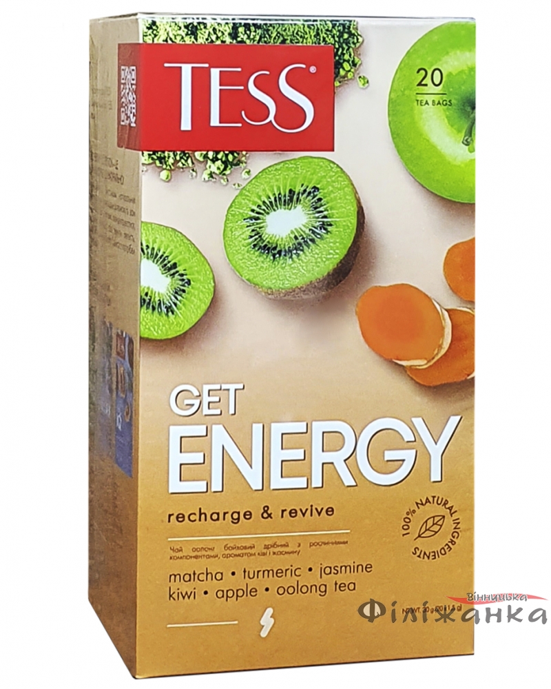Чай TESS Get energy оолонг с добавлением зеленого и растительными компонентами 20 пак (56587)