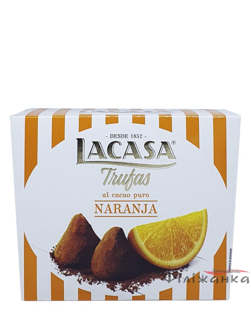 Цукерки трюфель Lacasa Trufas al cacao puro Naranja з апельсином  200 г (55876)