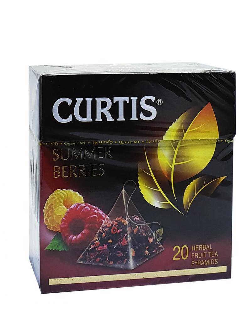 Чай Curtis Summer Berries каркаде с кусочками малины, яблука и шипшины в пакетиках-пирамидках 20 шт х 1,7 г (52690)