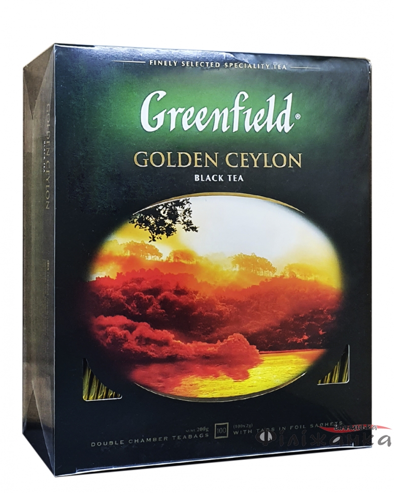 Чай Greenfield Golden Ceylon чорний в пакетиках 100 шт х 2 г (1846)