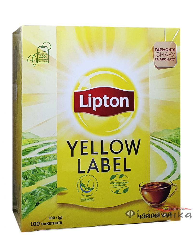 Чай Lipton Yellow Label Tea чорний в пакетиках 100 шт х 2 г  (942)