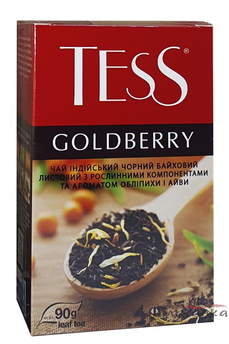 Чай Tess Goldberrу черный с ароматом облепихи и айвы 90г (57722)
