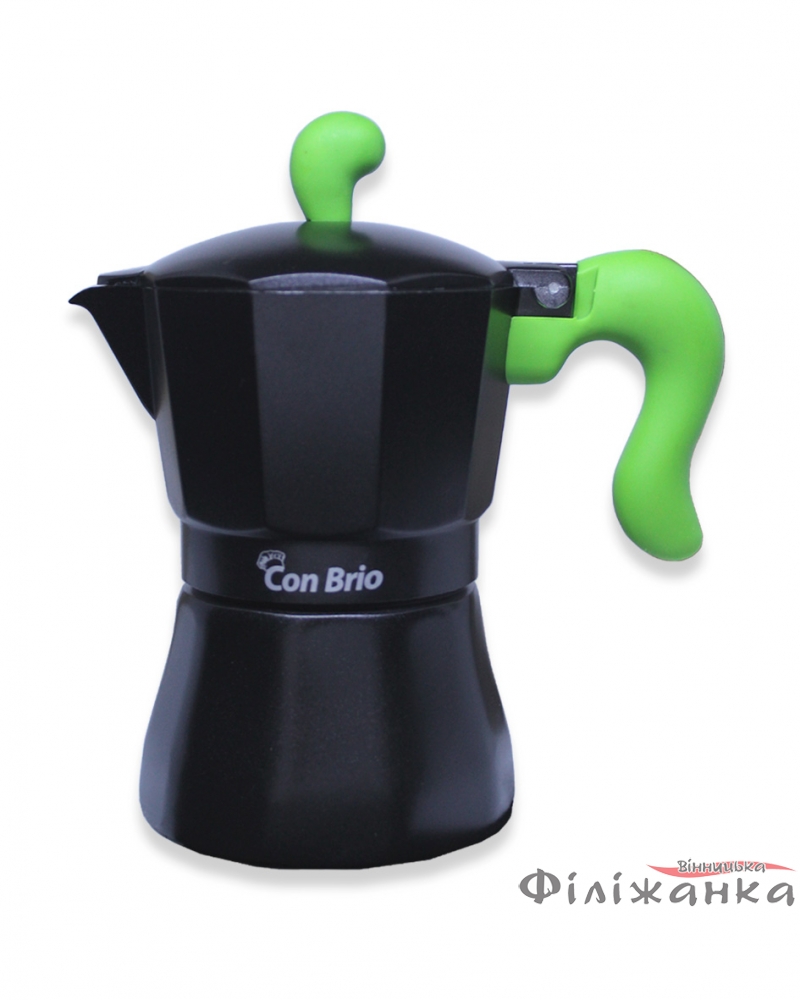 Гейзерна кавоварка Con Brio на 3 чашки (зелена) (53349)