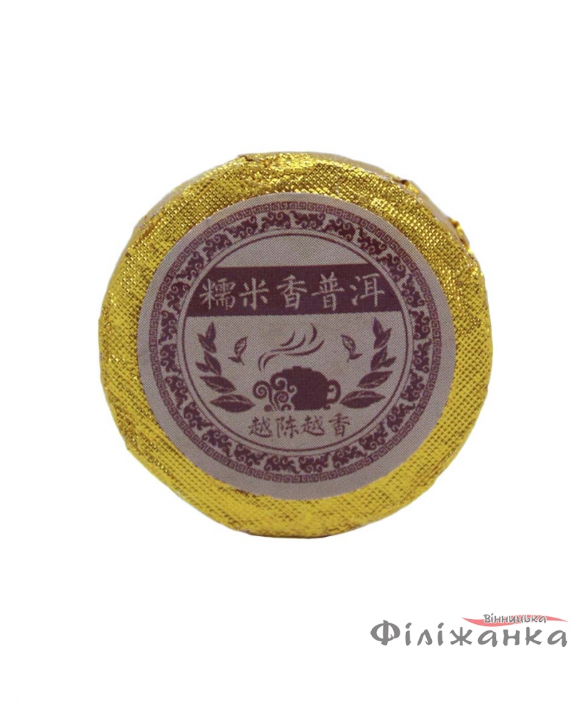 Пу-Ер Шу "Гурман" з рисом Медальйон витриманий чорний (точа 6 г) 100г (54998)