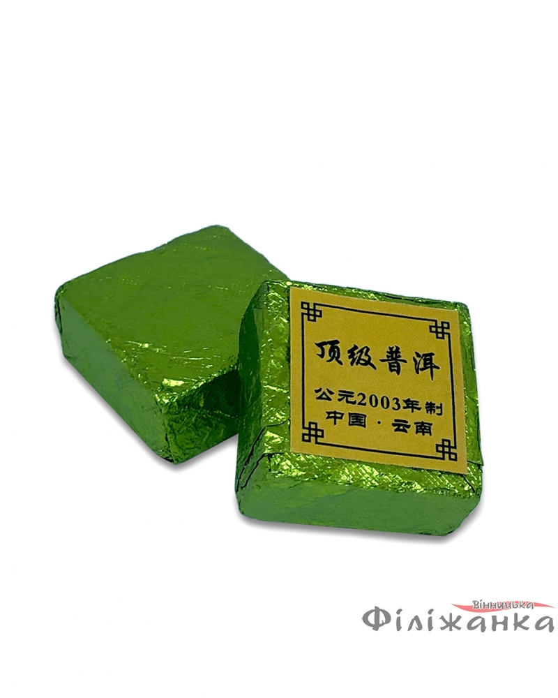 Пу-Ер Шен "Кубик" NORMAL GRADE зелений (точа 6-7г) 100г (56039)