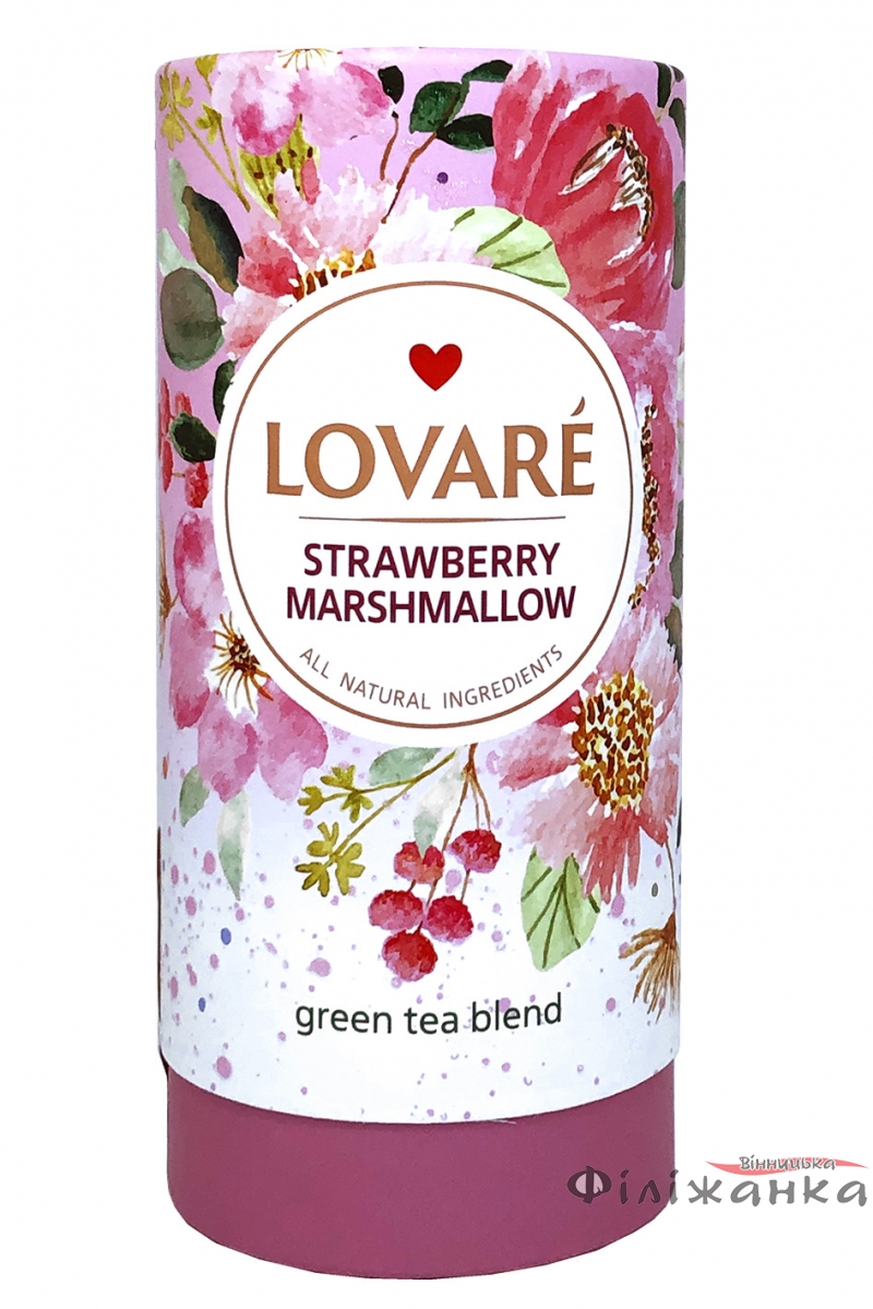 Чай Lovare Strawberry marshmallow Полуничний зефір 80г (56171)