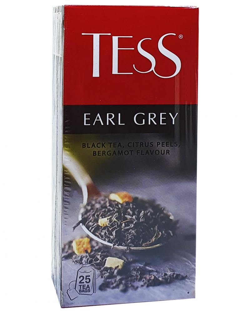 Чай Tess Earl Grey черный с цедрой цитрусовых и ароматом бергамота в пакетиках 25 шт х 1,8 г (52511)