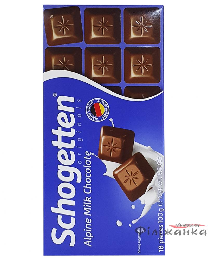 Шоколад Schogetten Alpine Milk Chocolate Молочний з додаванням альпійського молока 100 г (52236)