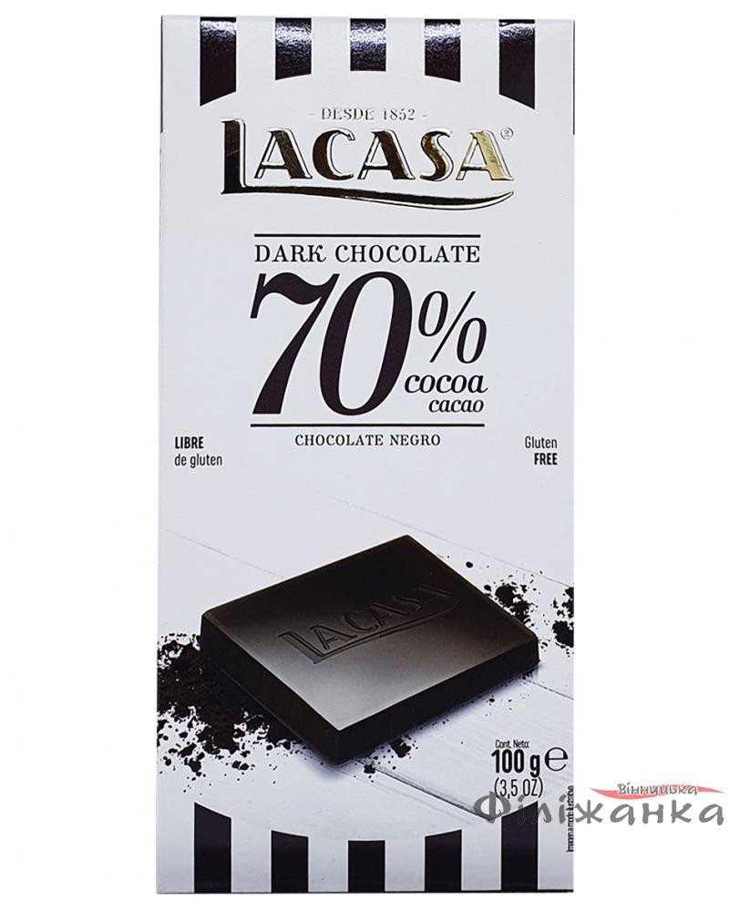 Шоколад чорний Lacasa 70% Dark Chocolate 100 г (55084)