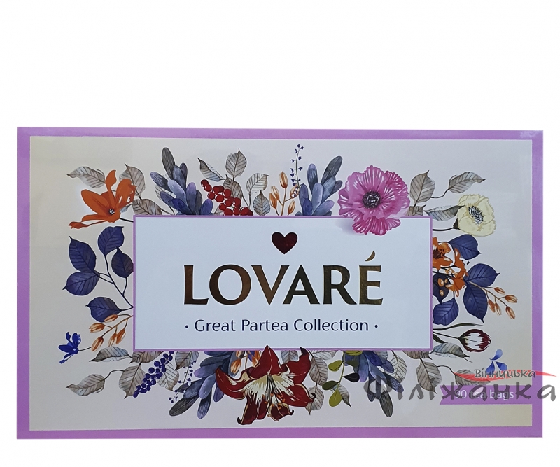 Чай Lovare Great party ассорти в пакетиках 18 вкусов 90 шт (53341)