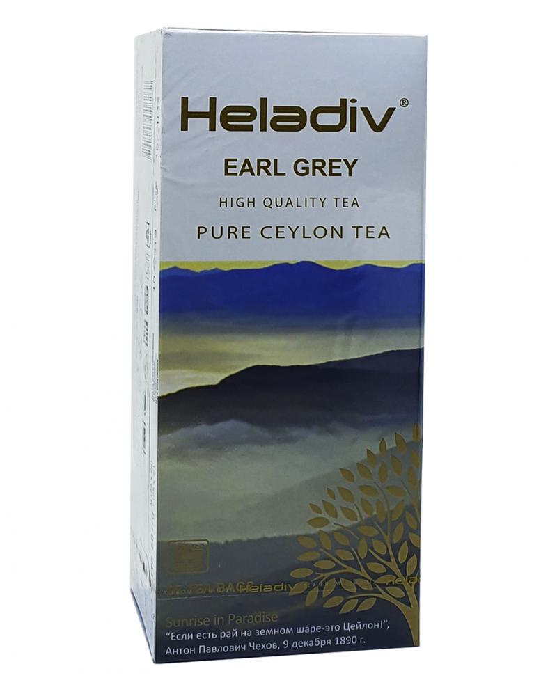 Чай черный с бергамотом в пакетиках Heladiv Earl Grey 25 шт х 2 г (1614)