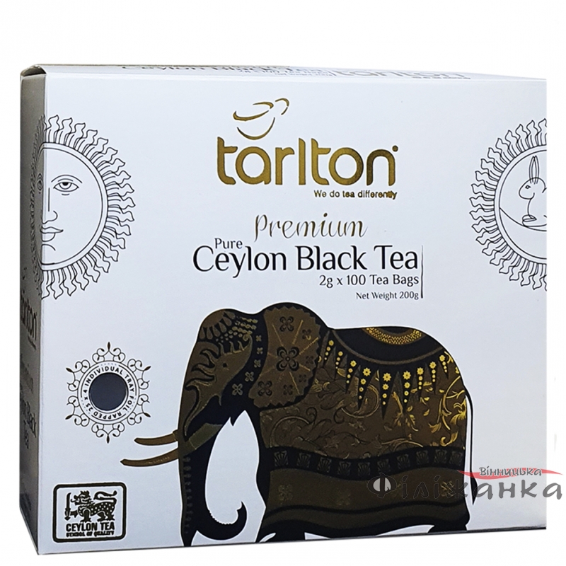 Чай Tarlton Золотий слон  чорний в пакетиках 100 шт х 2 г (53577)