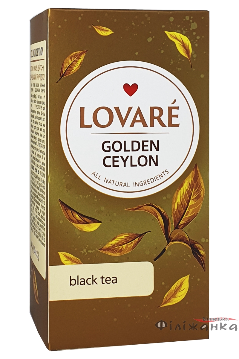 Чай Lovare Golden Ceylon чорний байховий цейлонський 24 пак (56764)