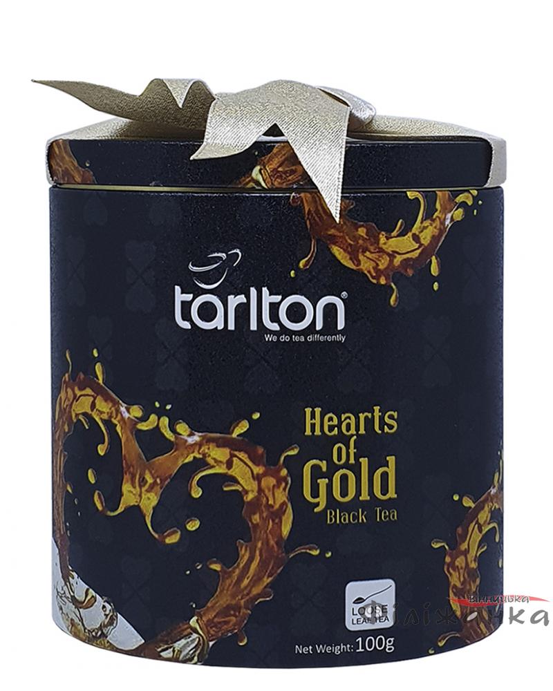 Чай Tarlton HEARTS of GOLD Золоте серце чорний цейлонський листовий OP в металевій банці 100 г (53241)