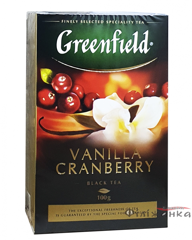 Чай Greenfield Wanilla Cranberry чорний з ароматом журавлини і ванілі 100 г (52097)