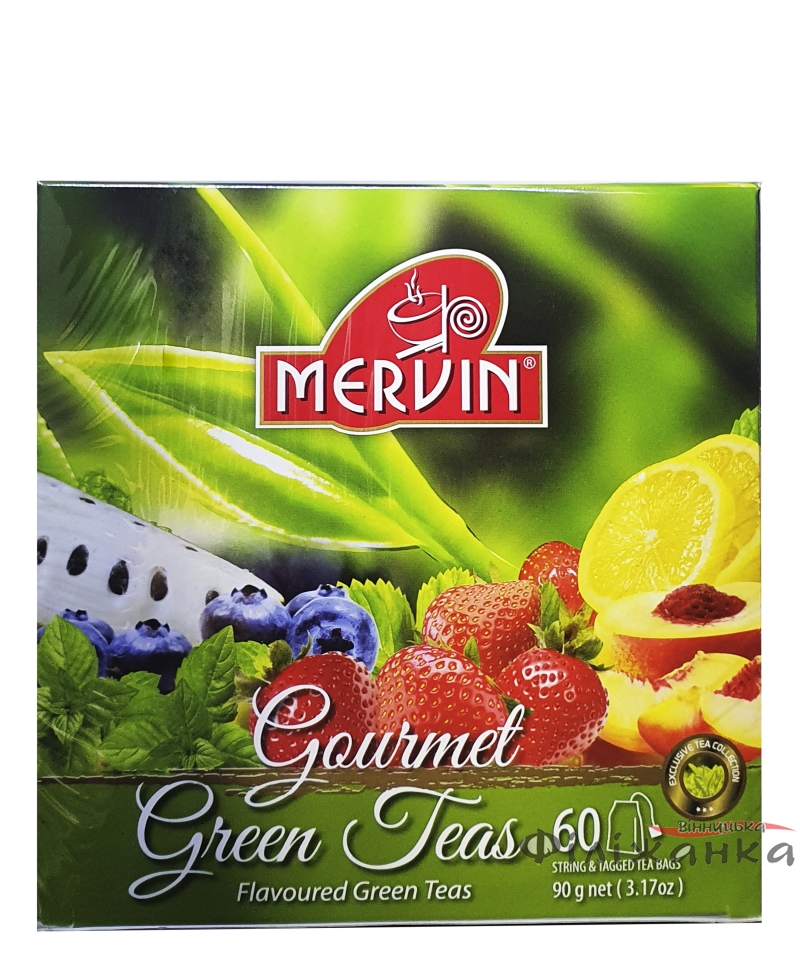 Чай Mervin зелений Асорті 60 пак.*1.5 г (57258)