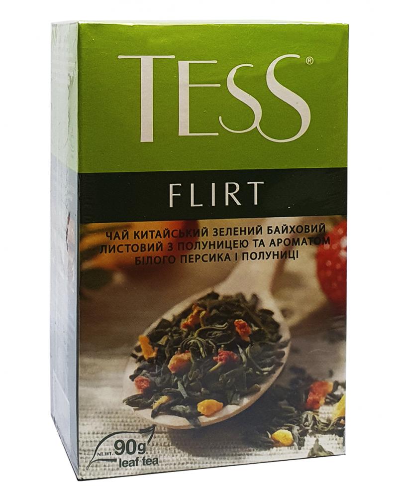 Чай Tess Flirt зеленый с клубникой 90 г (718)