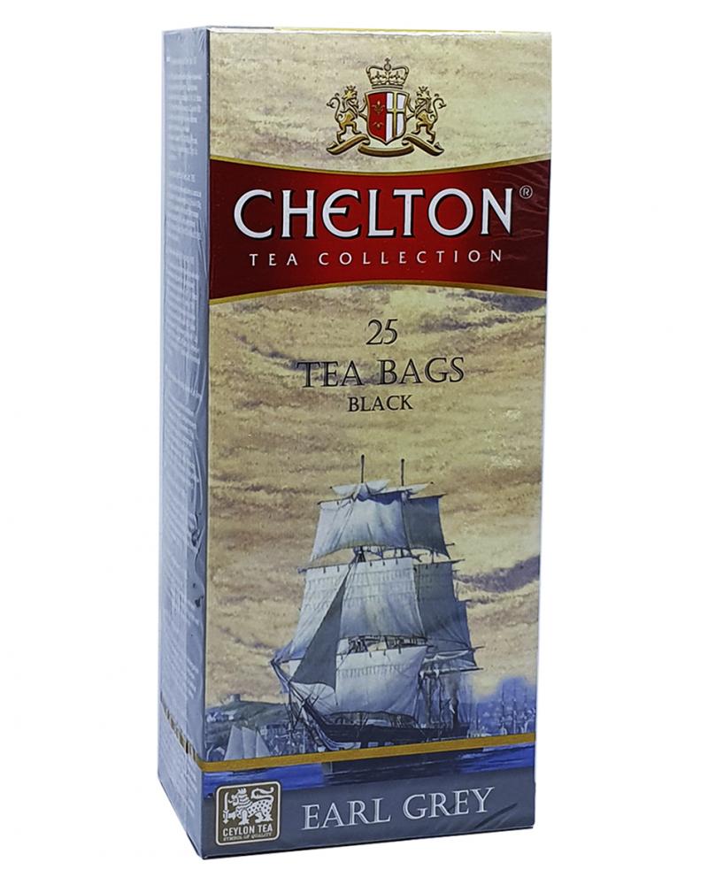 Чай Chelton Earl Grey чорний з бергамотом в пакетиках 25 шт х 2 г (52321)