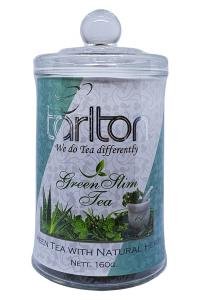 Чай зелений з шматочками яблук, спеціями і пелюстками квітів Tarlton Green Slim Tea Слім 160 г  (52879)