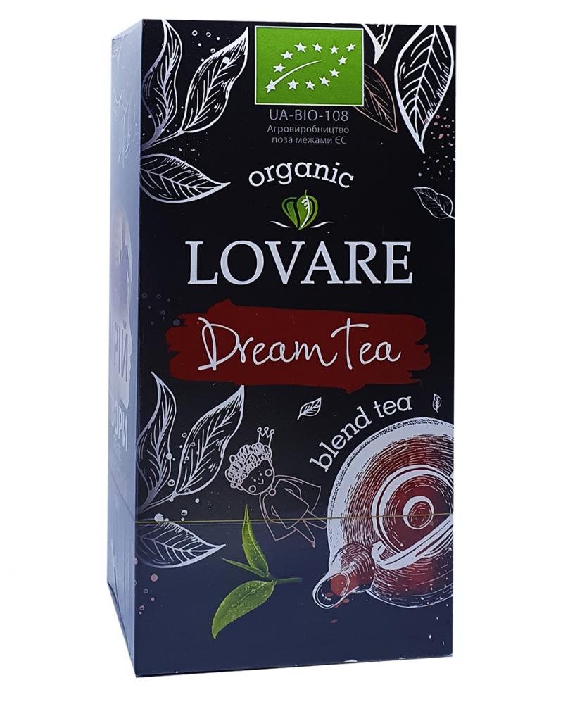 Чай Lovare Organic Dream Tea черный с зеленым в пакетиках 24 шт х 1,5 г (52929)