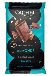 Шоколад Cachet Almonds молочний з мигдалем 300 г (52305)