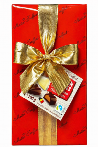 Шоколадные конфеты Maitre Truffout  Бельгийское Пралине красные 100 г (60067)