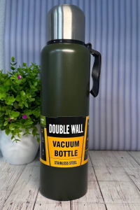 Термос Double Wall с двойными стенками зеленый 1500 мл (59143)