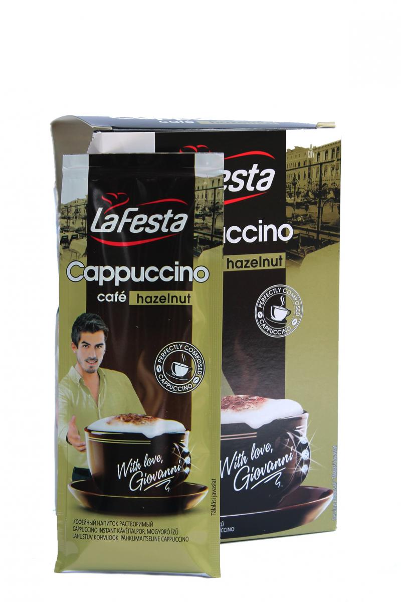 Кофейный напиток La Festa capuccino hazelnut в стиках 10 х 12,5 г (578)