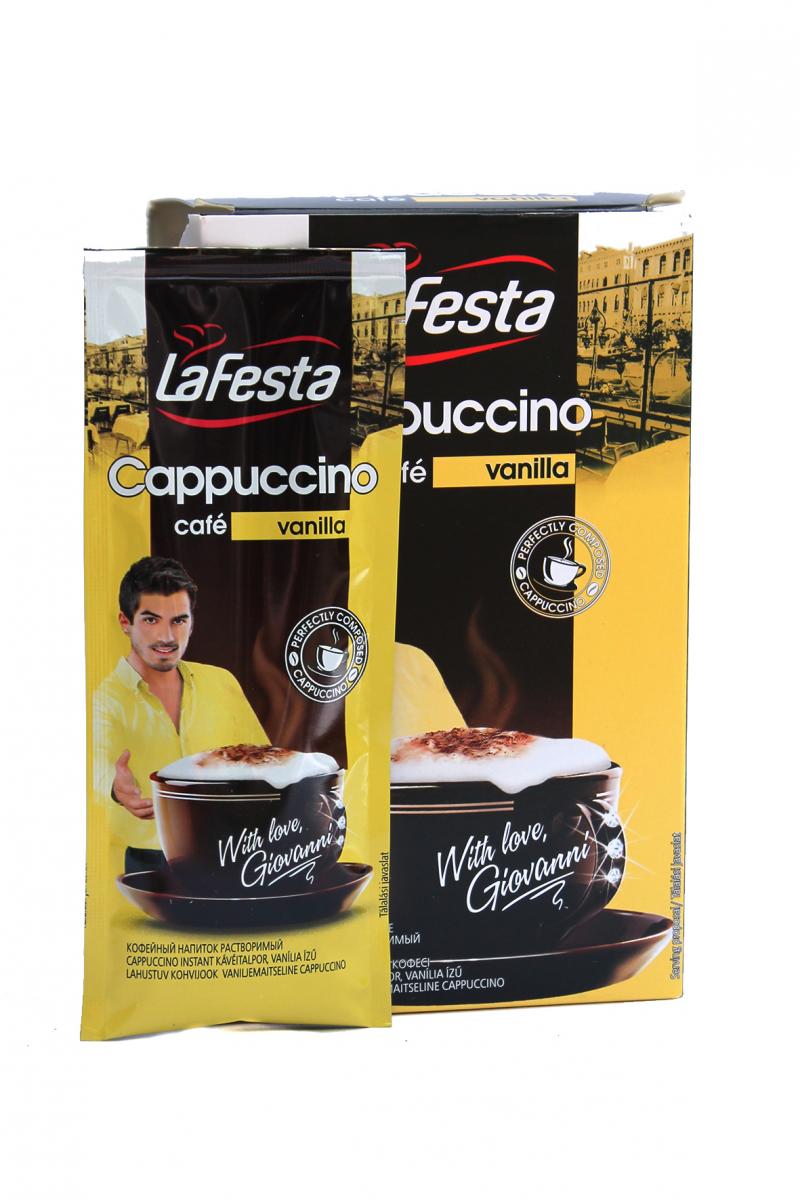 Кофейный напиток La Festa capuccino vanilla в стиках 10 х 12,5 г (577)