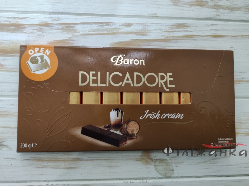 Шоколад DELICADORE Baron Ирландский крем 200 г (52231)