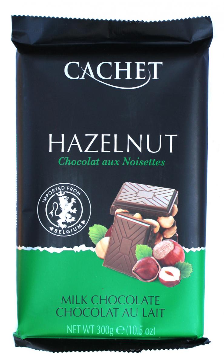 Шоколад Cachet Hazelnut Молочный с фундуком 300 г (52301)