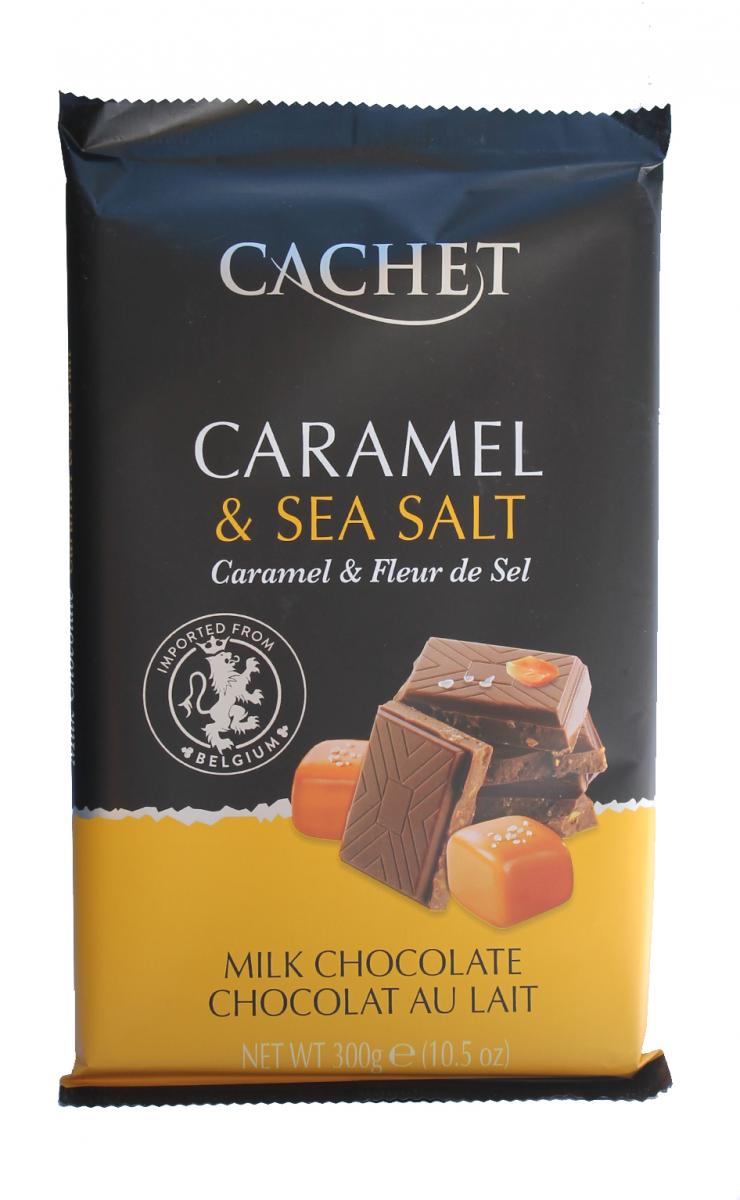 Шоколад Cachet Caramel & Sea Salt Молочный с соленой карамелью 300 г (52381)