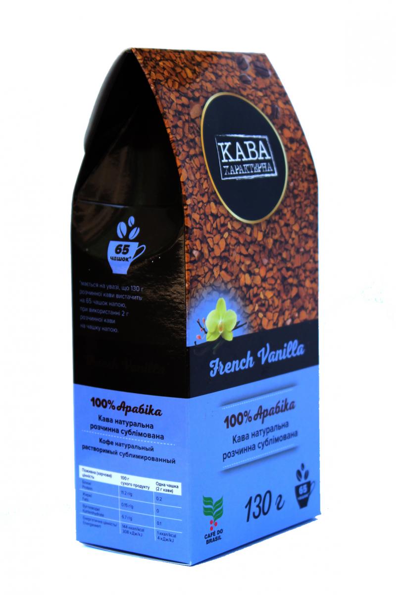Кофе растворимый Кава Характерна French Vanilla с ароматом французской ванили 130 г (52492)