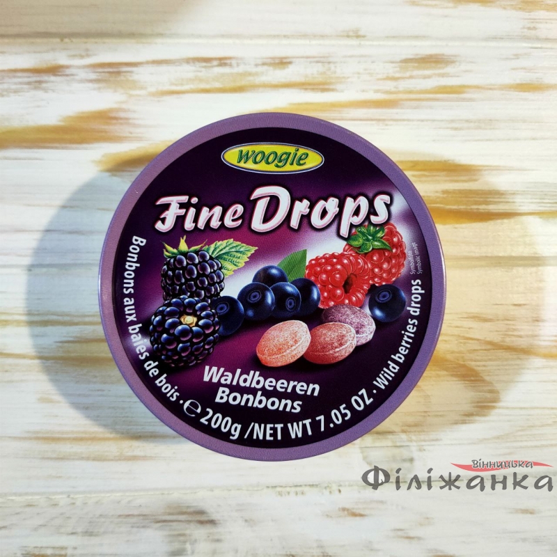 Леденцы со вкусом лесных ягод Woogie Fine Drops 200 г (56810)