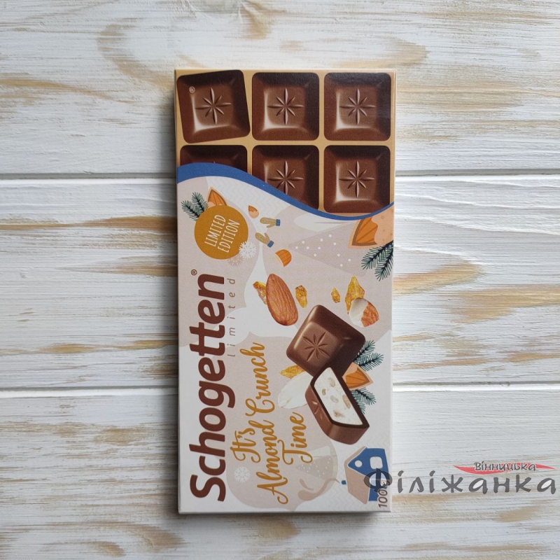 Шоколад молочный с миндальной крошкой Schogetten 100 г (56327)