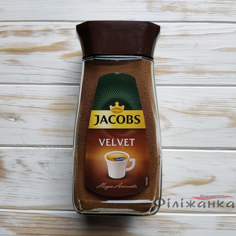 Кофе Jacobs Velvet растворимый 200 г в стеклянной банке (57024)