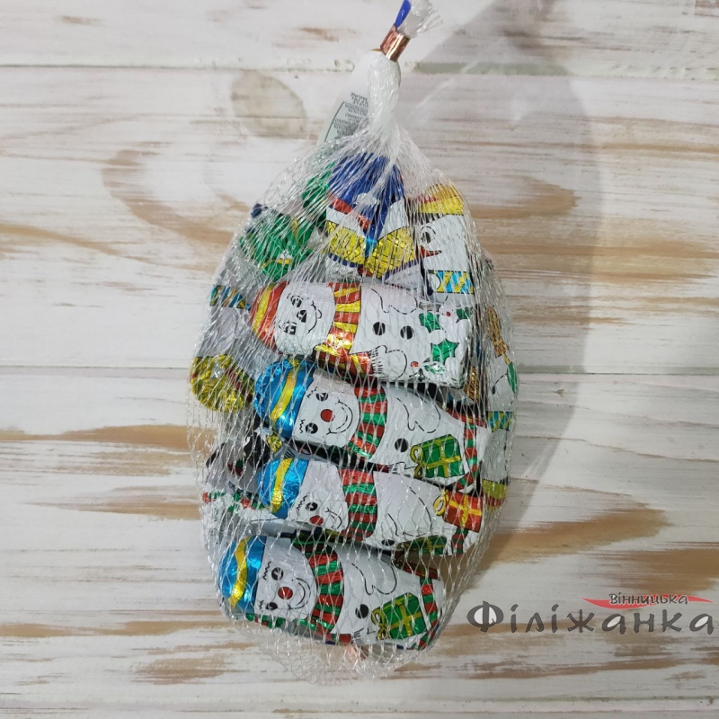 Набор шоколадных конфет Снеговики mini в сетке 100 г (57317)