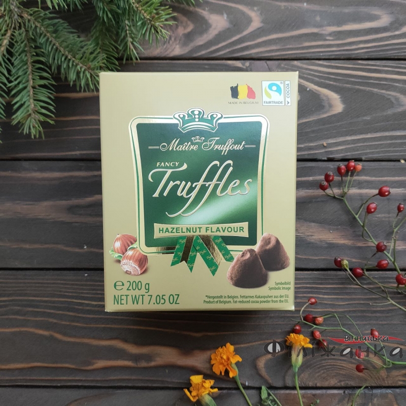 Шоколадный трюфель с ароматом лесного ореха Maitre Truffout Truffles Hazelnut Flavour 200 г (57418)