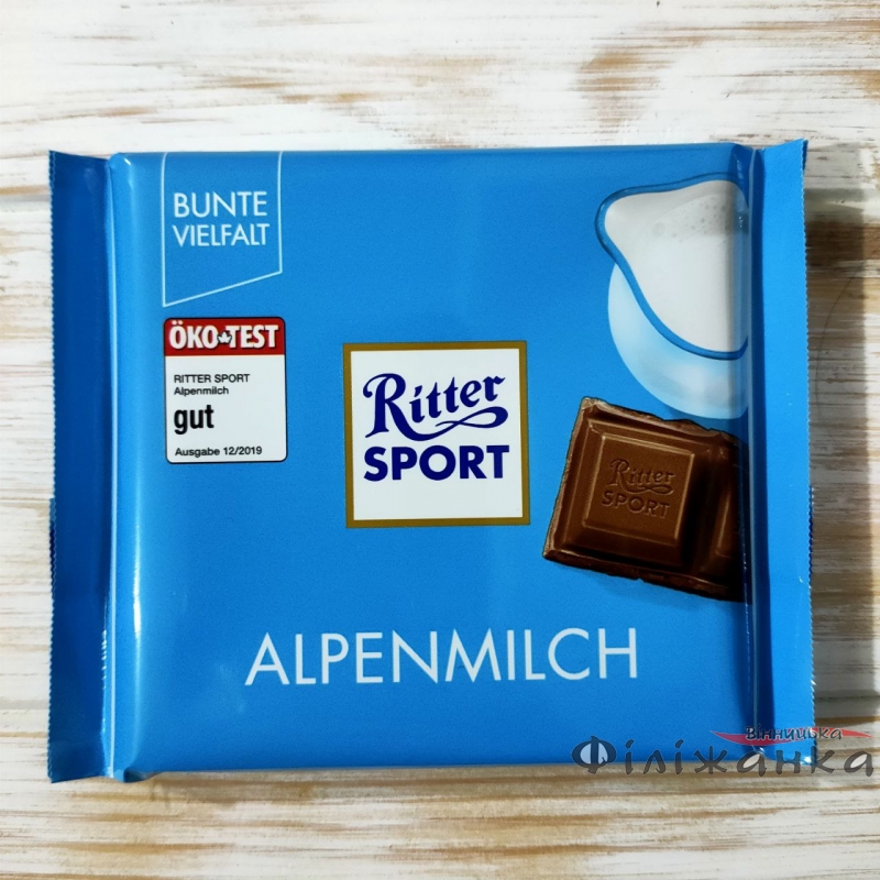 Молочний шоколад Ritter Sport Alpenmilch 100 г (57569)