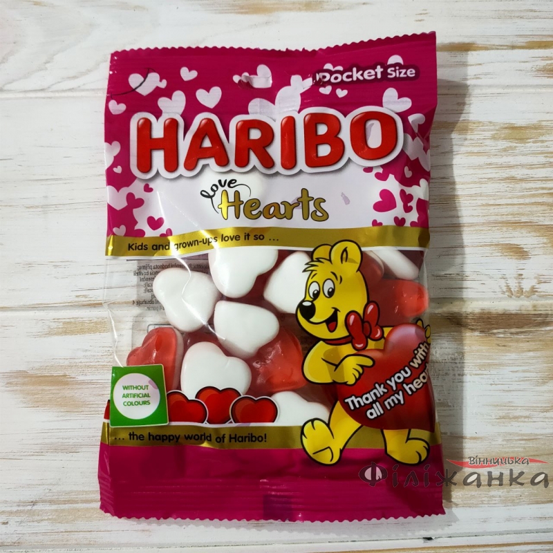 Желейные конфеты Haribo Love Hearts 100 г (57557)