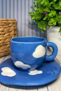 Чашка с блюдцем Синее Небо 300 мл (59968)
