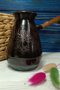 Турка медная Great Coffee Хризантема темная 550 мл (56753)