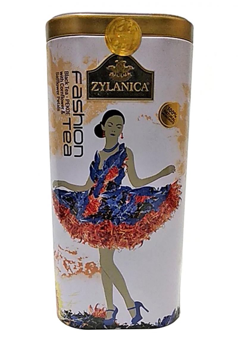 Чай черный с лепестками цветов Zylanica Fashion tea Васильки-сафлора 100 г  (51933)