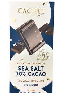 Шоколад CACHET черный с морской солью 70% какао 100 г (60691)
