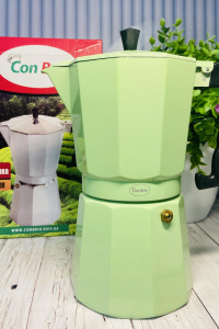 Гейзерна кавоварка Con Brio на 6 чашок зелена (60733)