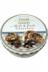 Печенье сливочное Tivoli Tin Milkand Dark Chocolate с молочным и черным шоколадом 150г (60935)