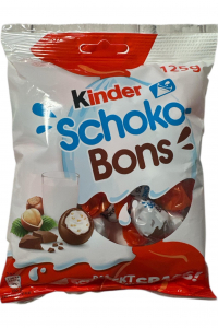 Шоколадні цукерки  Kinder Schoko Bons з молочно-горіховою начинкою і шматочками лісового горіха 125г (61052)