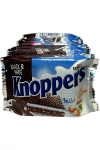 Вафлі Knoppers Storck Milk Hazelnut Black & White молочно-горіхові 8шт * 25 г (61172)